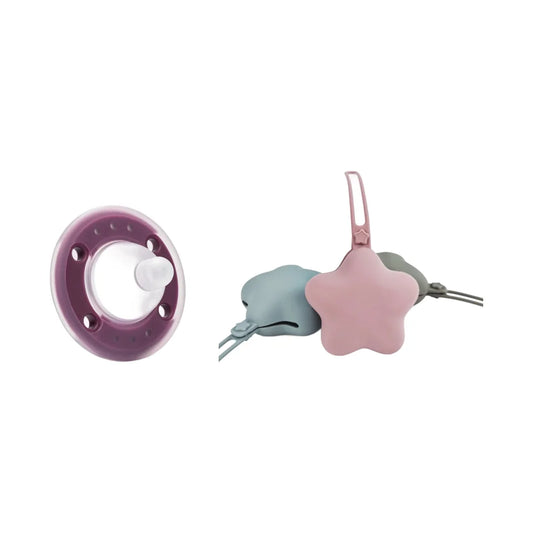 Chupón Ninni Co Plum + Funda Estrella Lila